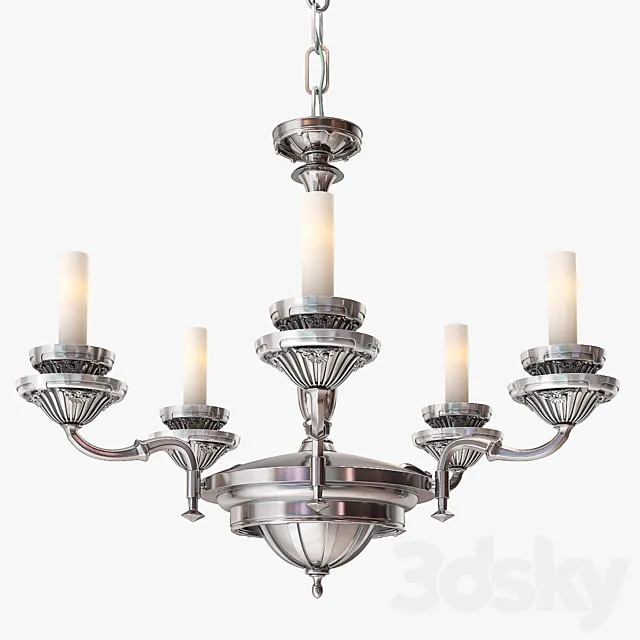 Remains Lighting Silverplate Chandelier 3DModel Remains Lighting Silverplate Chandelier 3DModel