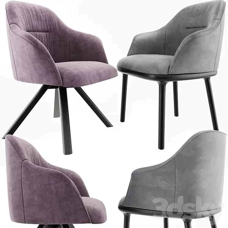 Remus Dining Chair Set 3D Model Remus Dining Chair Set 3D Model