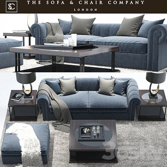 Renato sofa_Roman_Obus lamp_The sofa and chair company 3D Model Renato sofa_Roman_Obus lamp_The sofa and chair company 3D Model