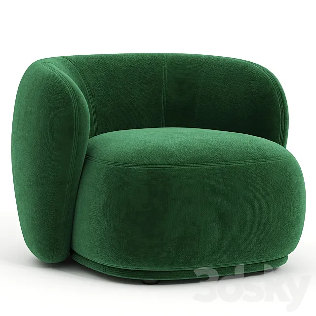 Rene Armchair by Merediani 3D Model Rene Armchair by Merediani 3D Model