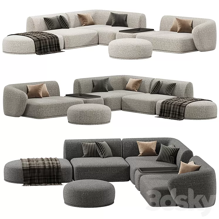 Rene Sectional Sofa 3D Model