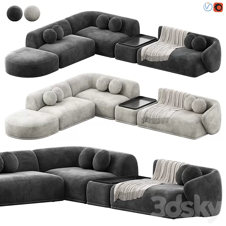 Rene Sofa by Meridiani 3D Model