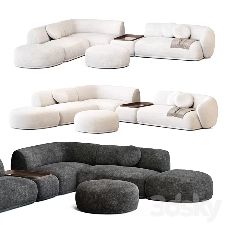 Rene Sofa by Meridiani Set 2 3D Model Free Download