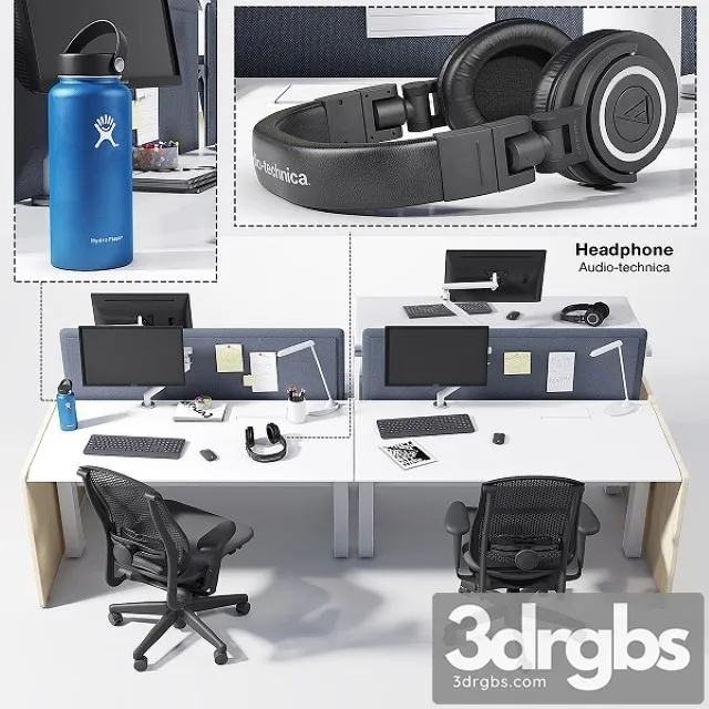 Renew Link Workstation Celle Chair 3D Model Download