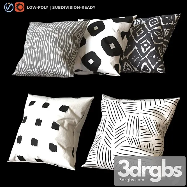 Renwil Pillow Set 3D Model Download Renwil Pillow Set 3D Model Download