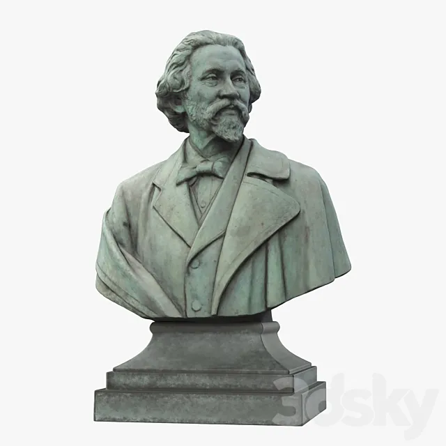 Repin Ilya Efimovich Russian painter (1844 – 1930) 3D Model Repin Ilya Efimovich Russian painter (1844 – 1930) 3D Model