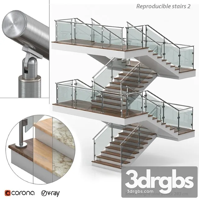 Reproducible stairs 2 3D Model Download