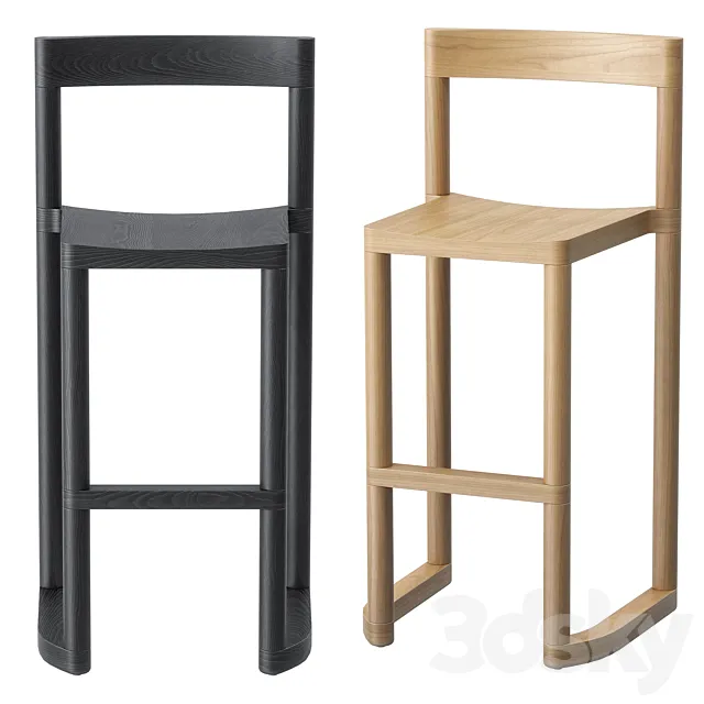 Resident Pier Barstool 3D Model Resident Pier Barstool 3D Model