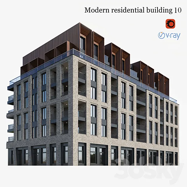 residential building 10 3D Model