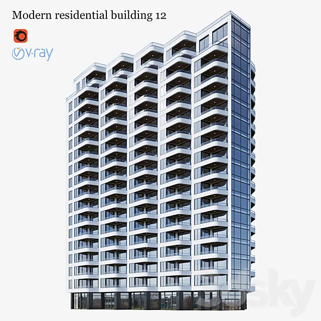 residential building 12 3D Model