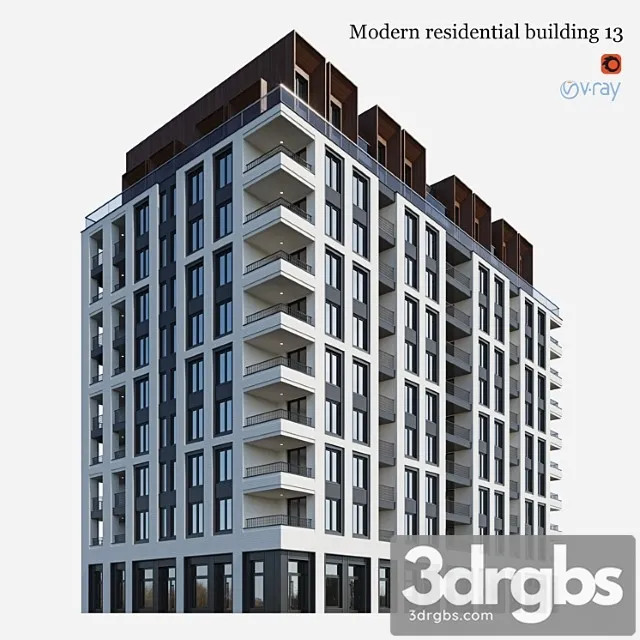 Residential building 13 3D Model Download Residential building 13 3D Model Download