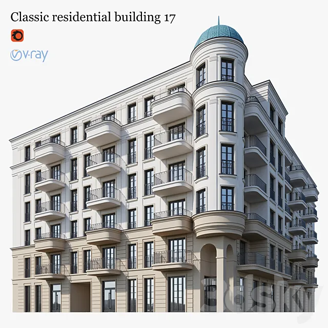 residential building 17 3D Model