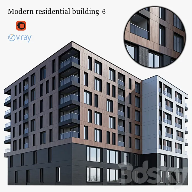 residential building 6 3D Model