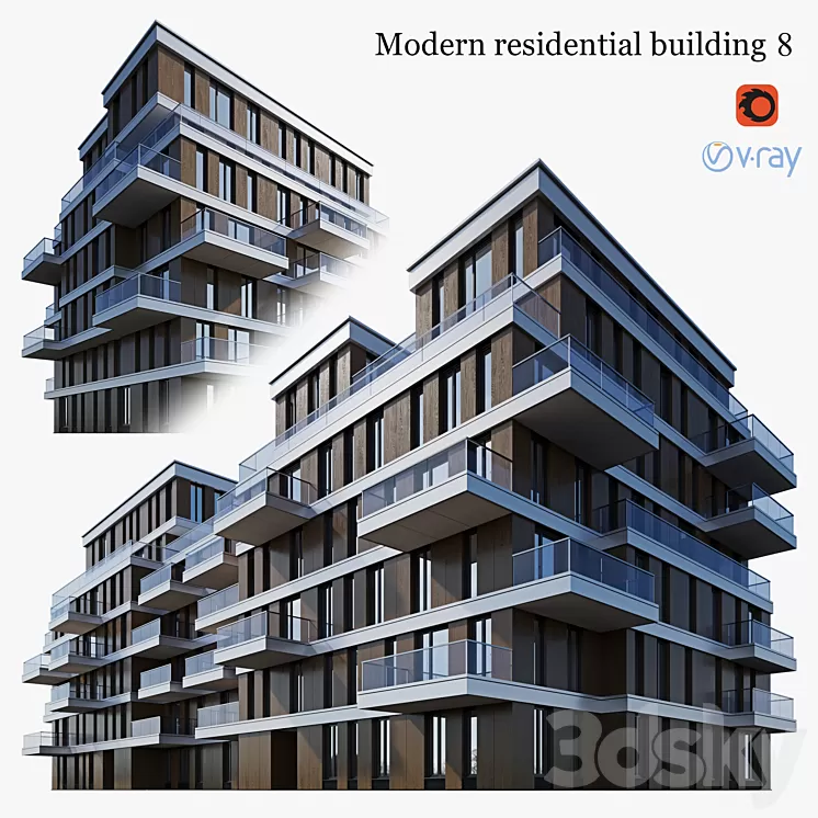 residential building 8 3D Model