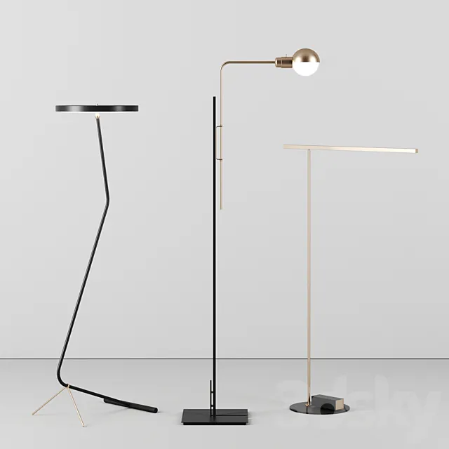 Restart milano floor lamps 3D Model Restart milano floor lamps 3D Model