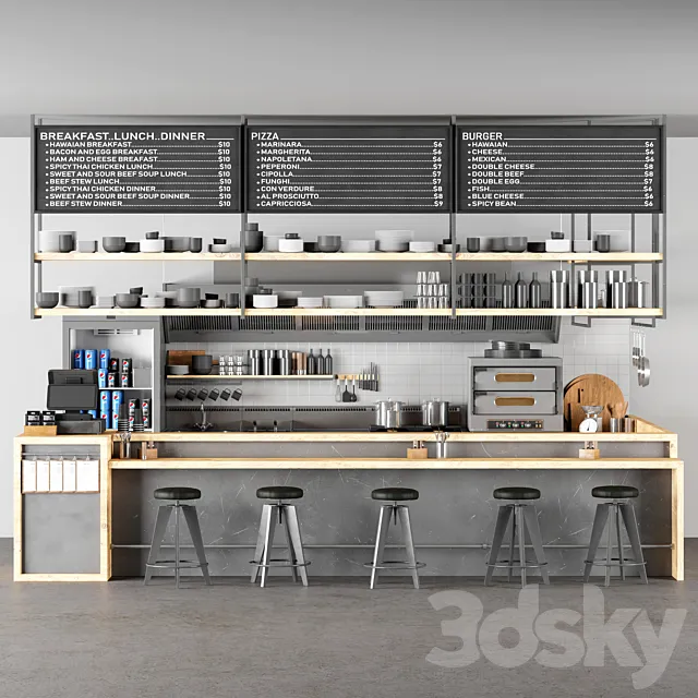 Restaurant 01 3D Model