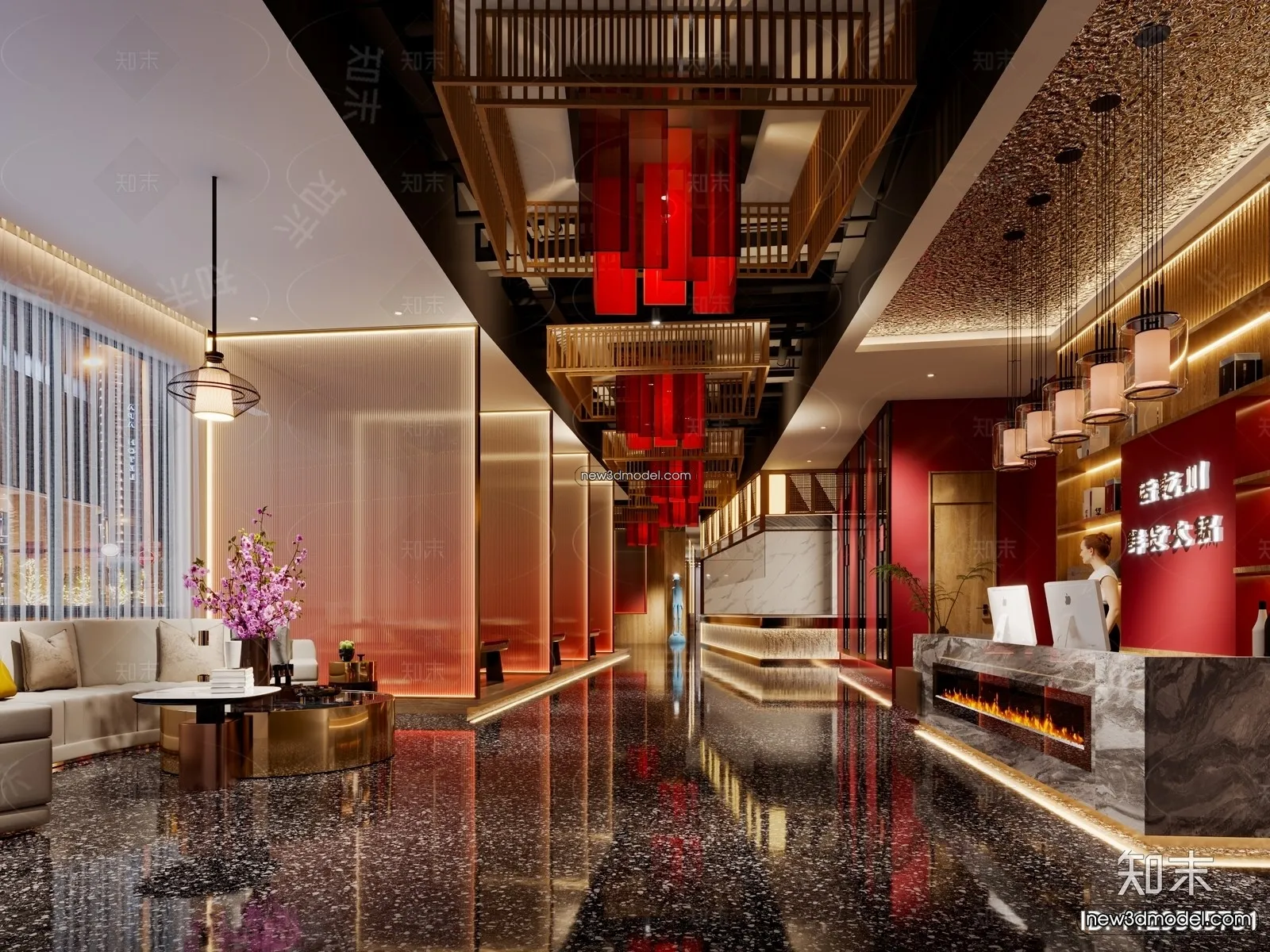 Restaurant and Fastfood 3D Scene – 3D Blocks – 093 – CORONA