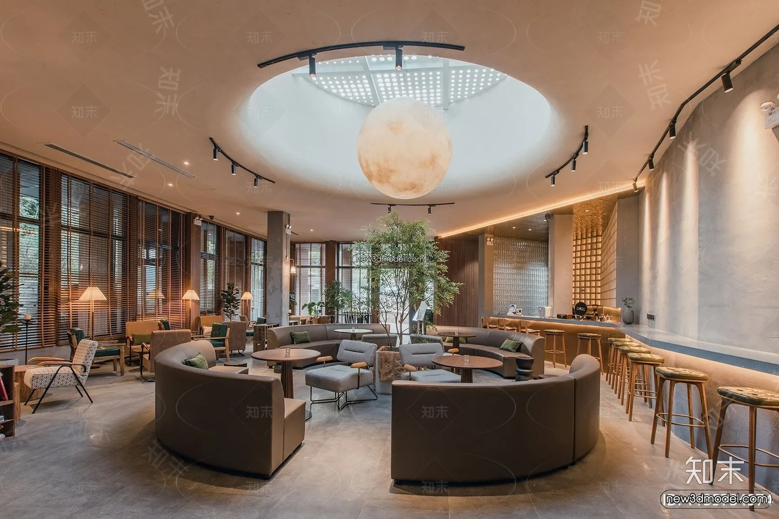 Restaurant and Fastfood 3D Scene – 3D Blocks – 100 – VRAY