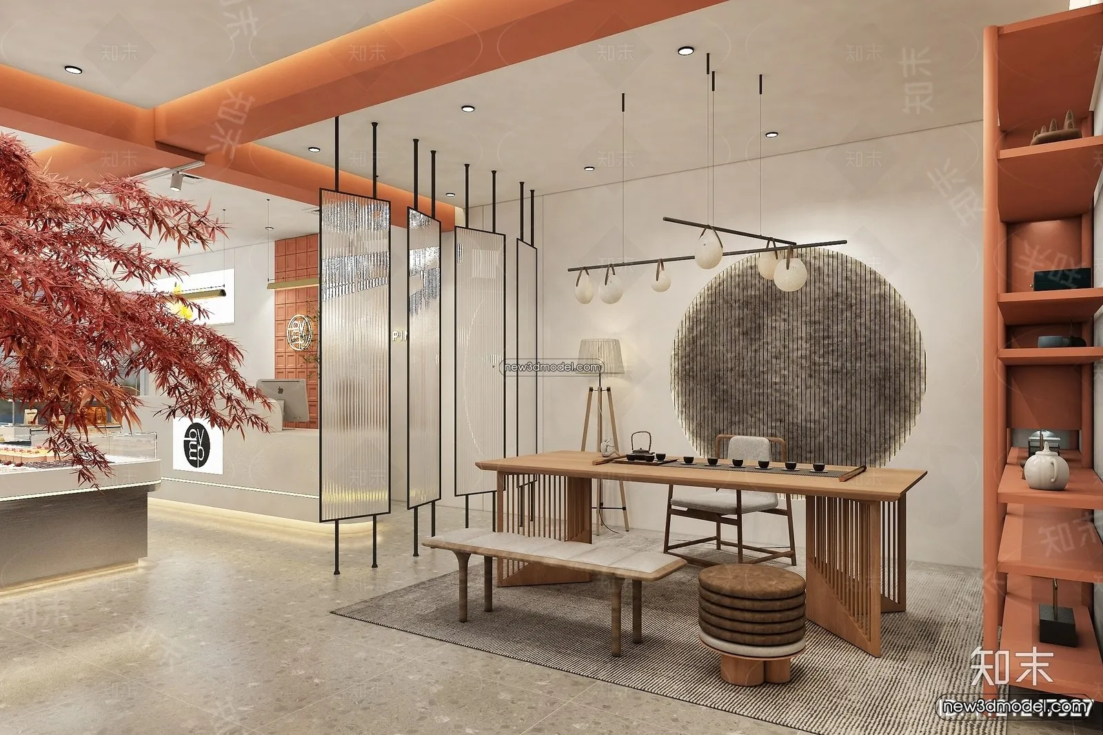 Restaurant and Fastfood 3D Scene – 3D Blocks – 130 – VRAY