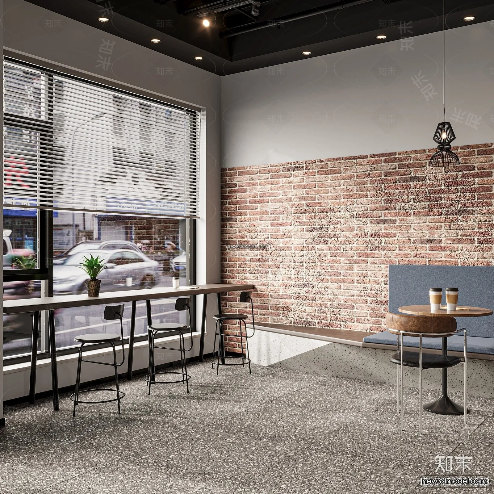 Restaurant and Fastfood 3D Scene – 3D Blocks – 171 – CORONA