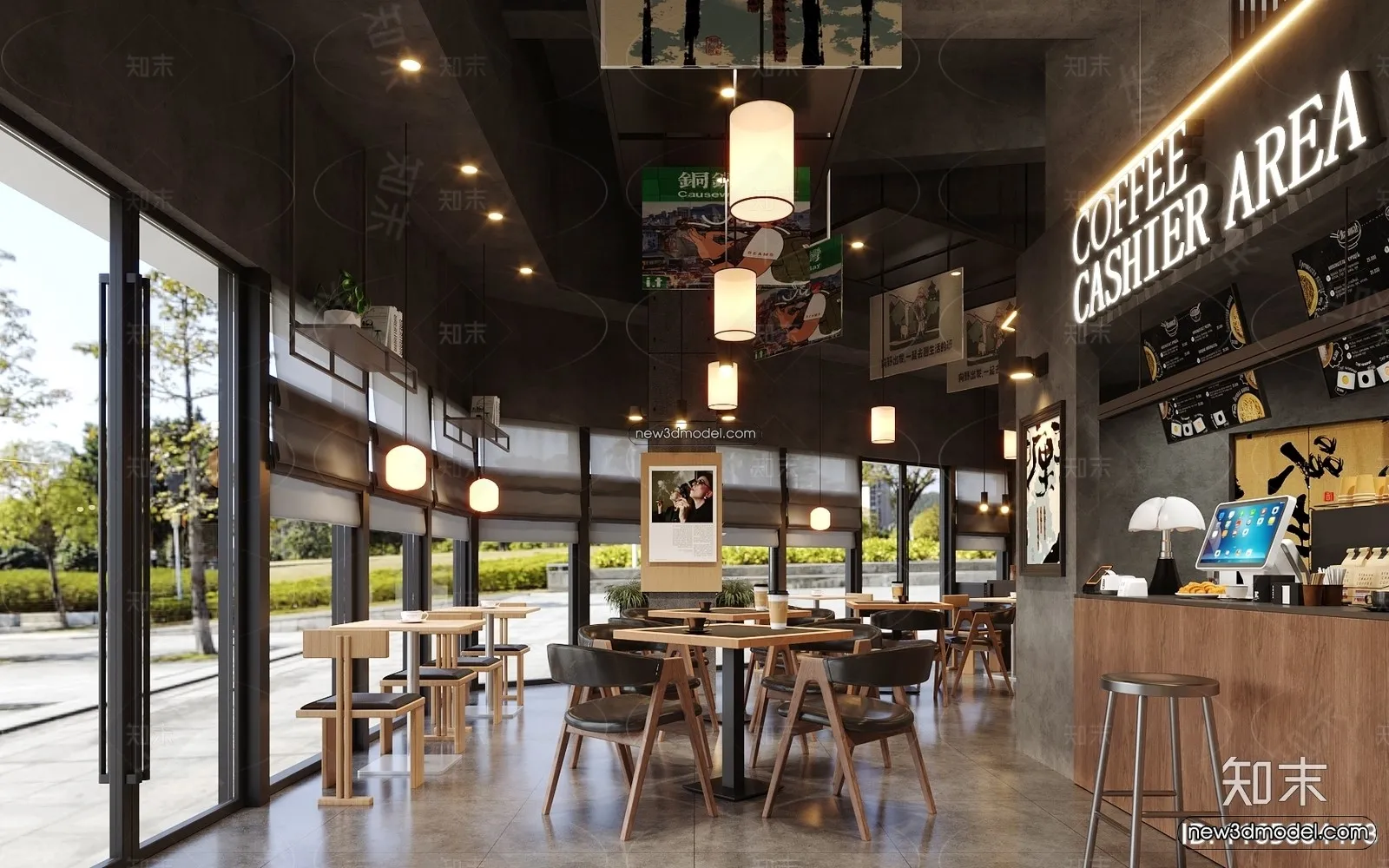 Restaurant and Fastfood 3D Scene – 3D Blocks – 210 – CORONA