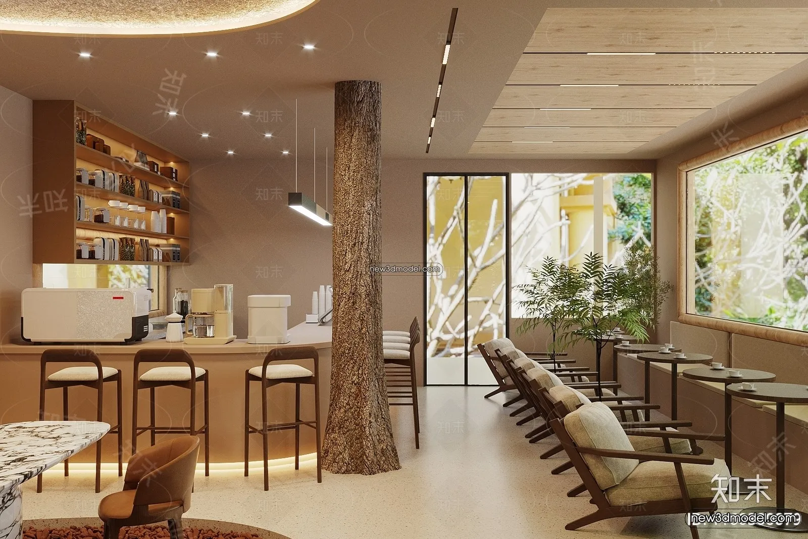 Restaurant and Fastfood 3D Scene – 3D Blocks – 212 – CORONA