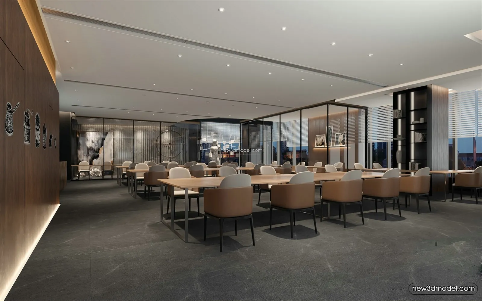 Restaurant and Fastfood 3D Scene – 3D Blocks – 222 – VRAY