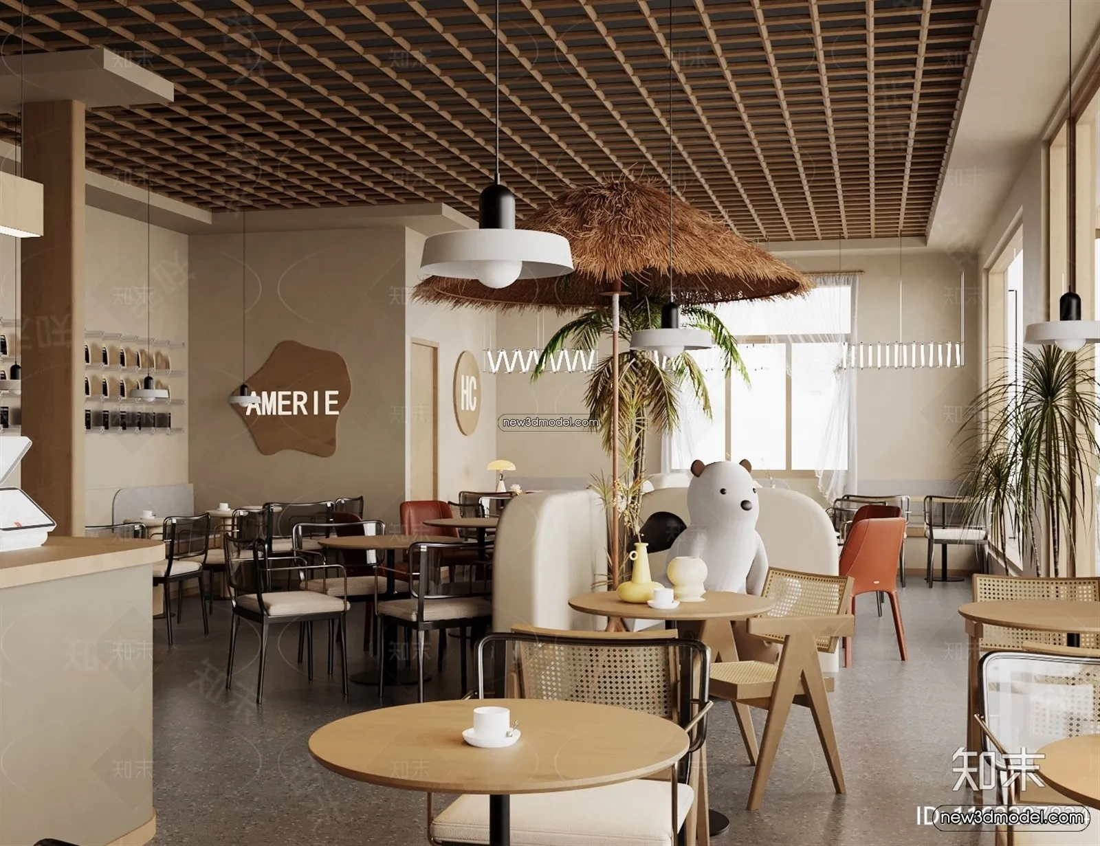 Restaurant and Fastfood 3D Scene – 3D Blocks – 235 – CORONA