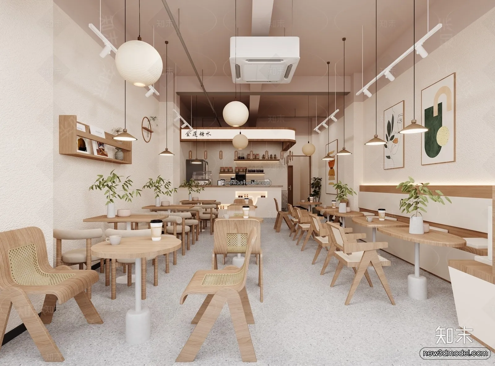 Restaurant and Fastfood 3D Scene – 3D Blocks – 239 – CORONA