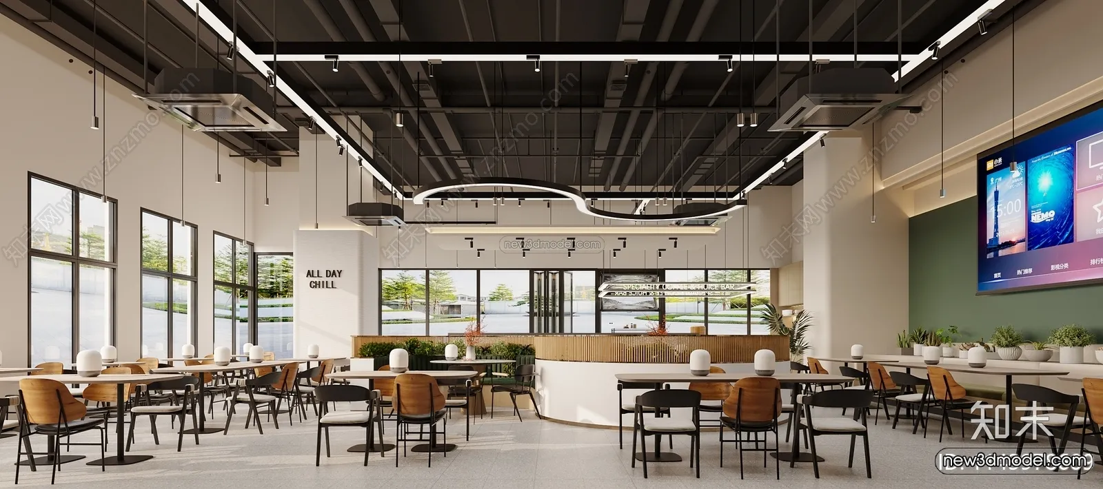 Restaurant and Fastfood 3D Scene – 3D Blocks – 248 – CORONA