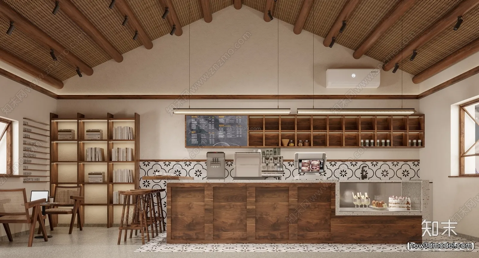 Restaurant and Fastfood 3D Scene – 3D Blocks – 256 – CORONA