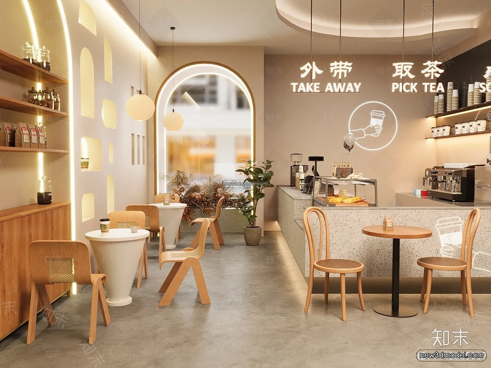 Restaurant and Fastfood 3D Scene – 3D Blocks – 260 – CORONA