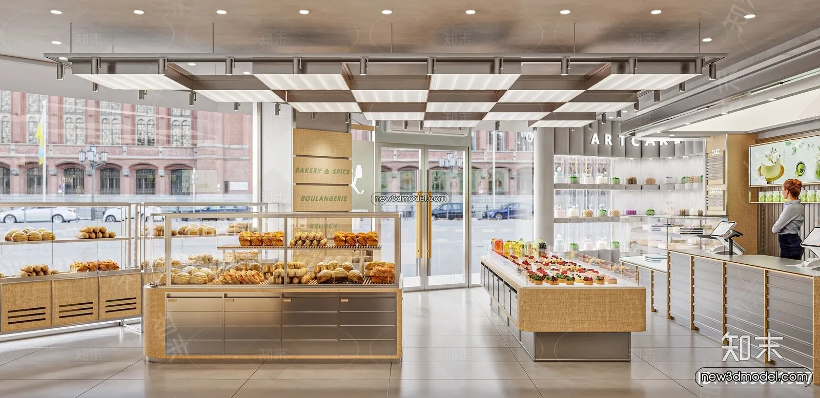 Restaurant and Fastfood 3D Scene – 3D Blocks – 262 – CORONA