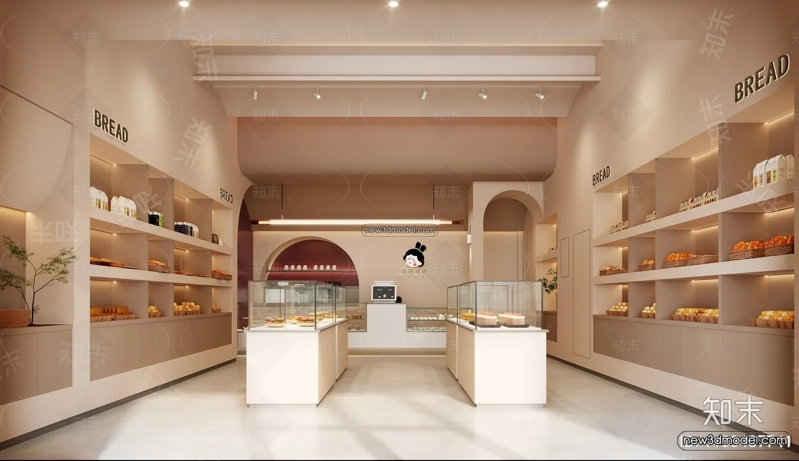 Restaurant and Fastfood 3D Scene – 3D Blocks – 277 – VRAY