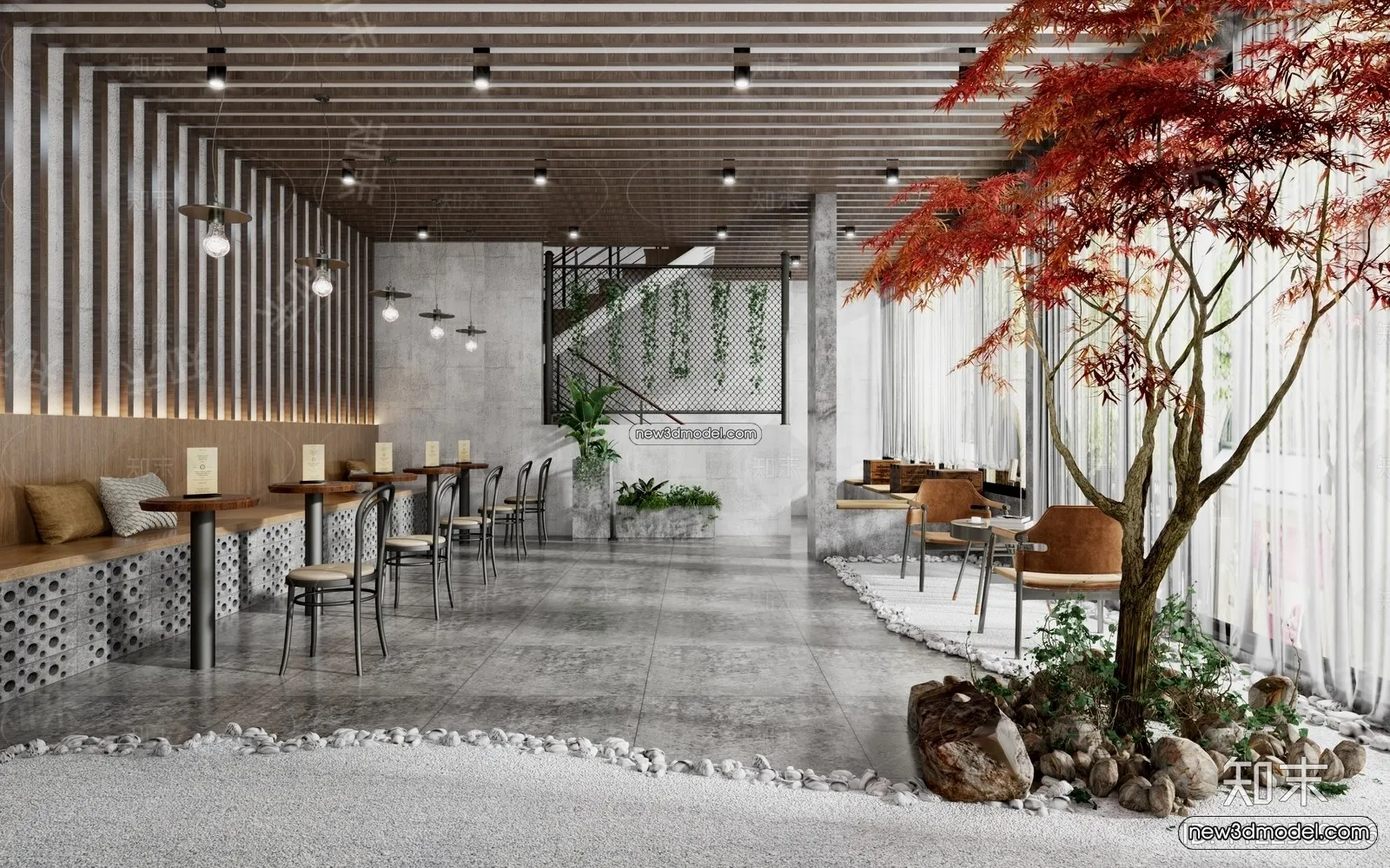 Restaurant and Fastfood 3D Scene – 3D Blocks – 308 – VRAY