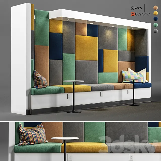 Restaurant And Office Lobi Seating-2 3D Model