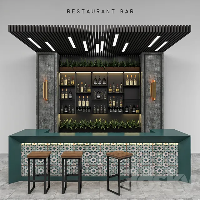 Restaurant Bar 1.0 3D Model