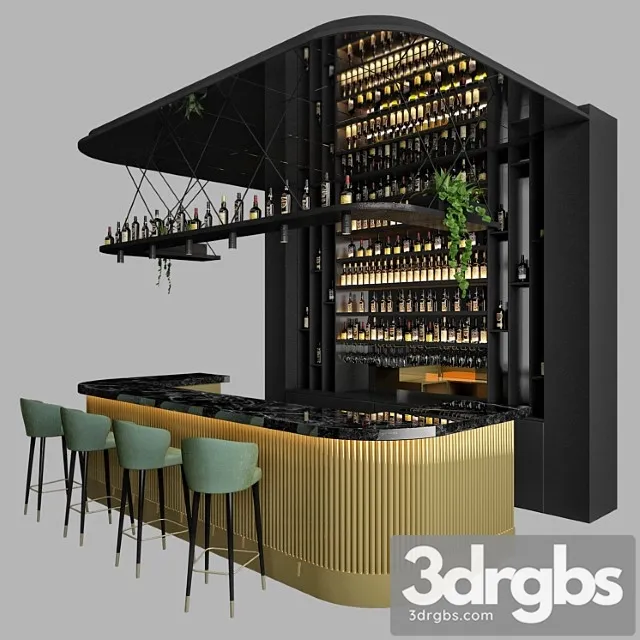 Restaurant bar 3 3D Model Download