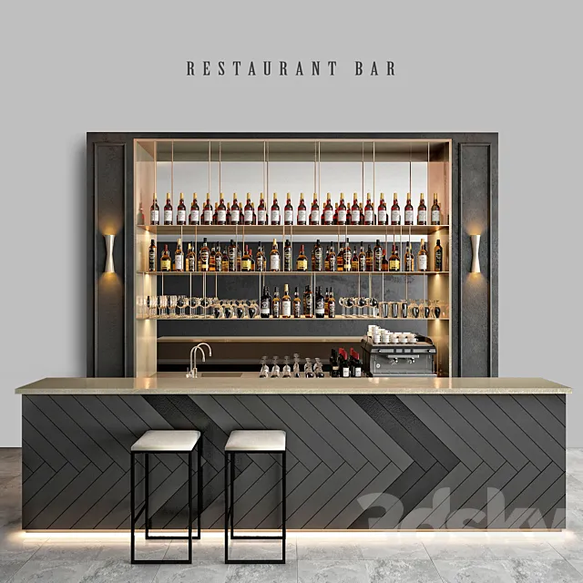 Restaurant bar 4 3DModel