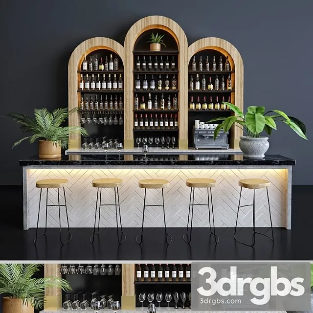 Restaurant bar 8 3D Model Download