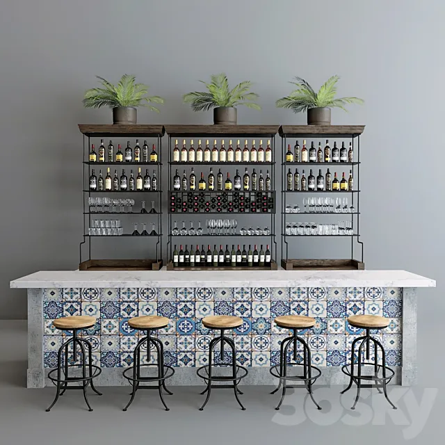 Restaurant bar 9 3D Model