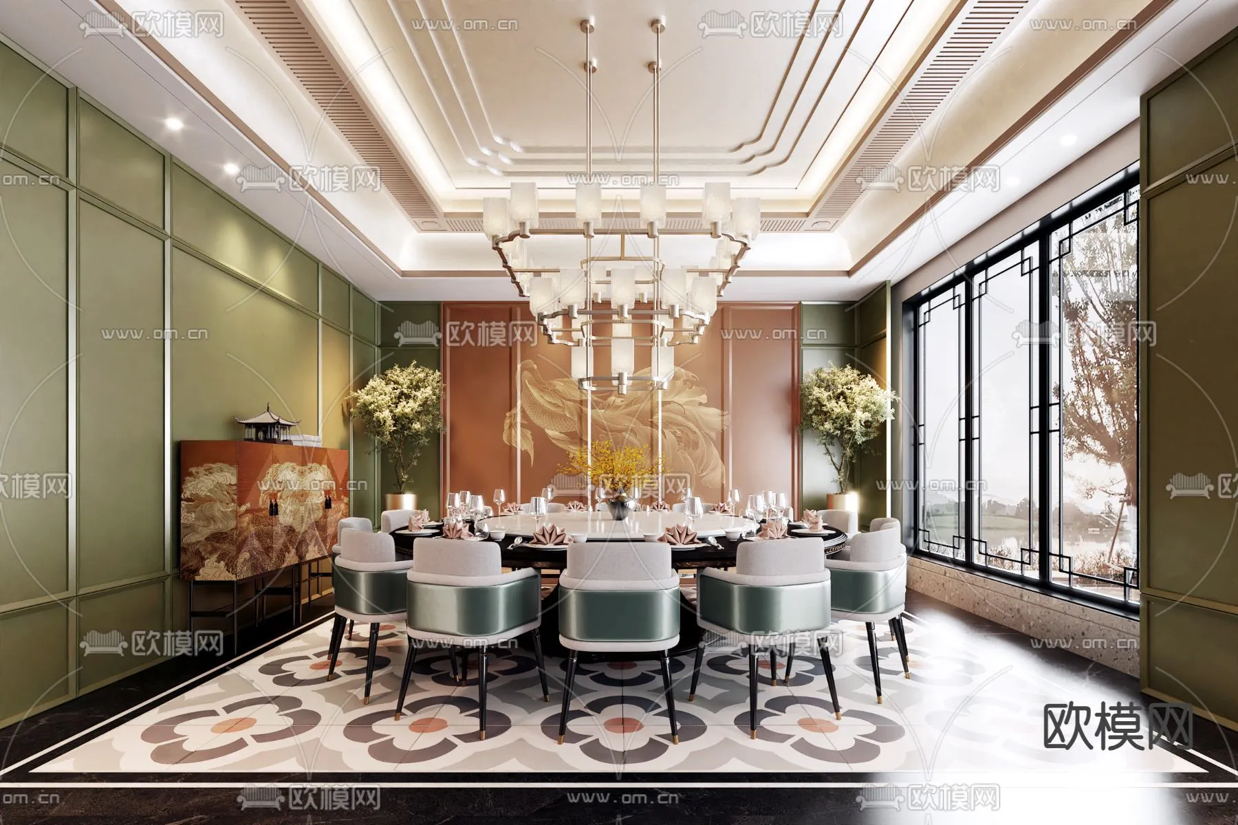 RESTAURANT & COFFEE SHOP – 3D Model For Interior Design – 10642 RESTAURANT & COFFEE SHOP – 3D Model For Interior Design – 10642