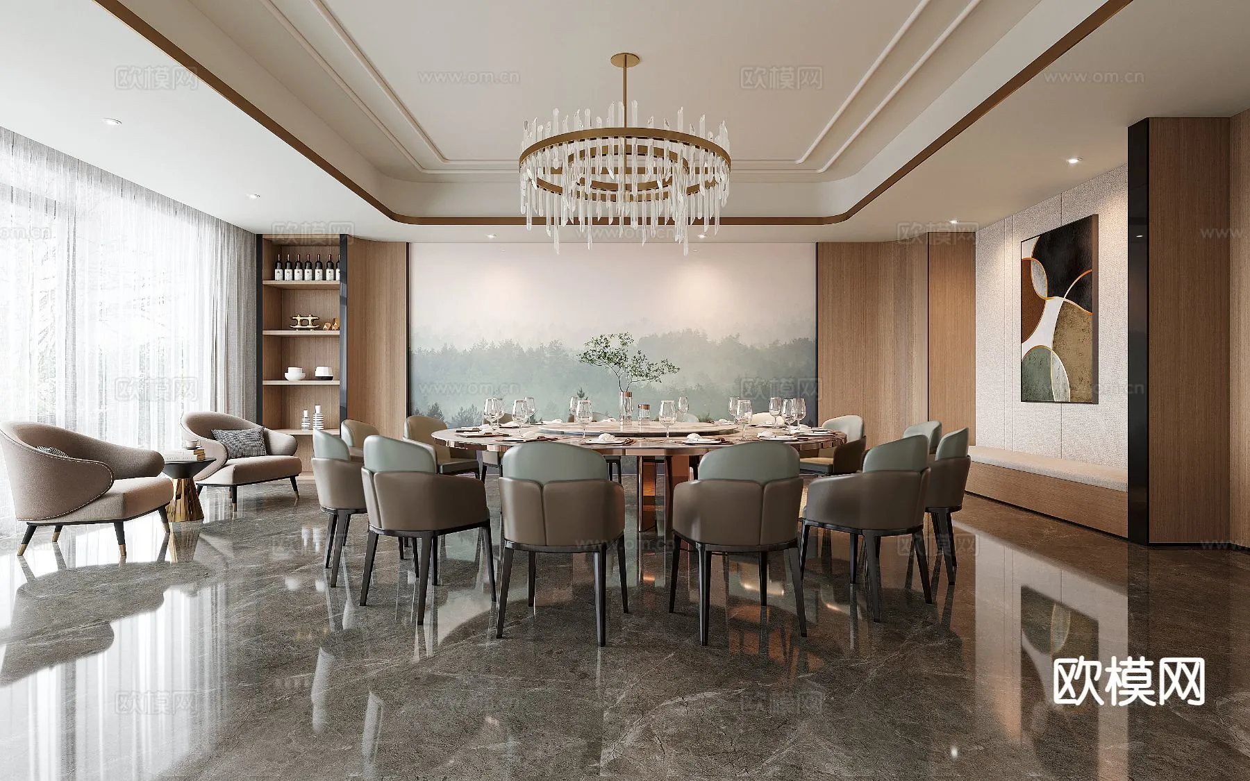 RESTAURANT & COFFEE SHOP – 3D Model For Interior Design – 10661 RESTAURANT & COFFEE SHOP – 3D Model For Interior Design – 10661