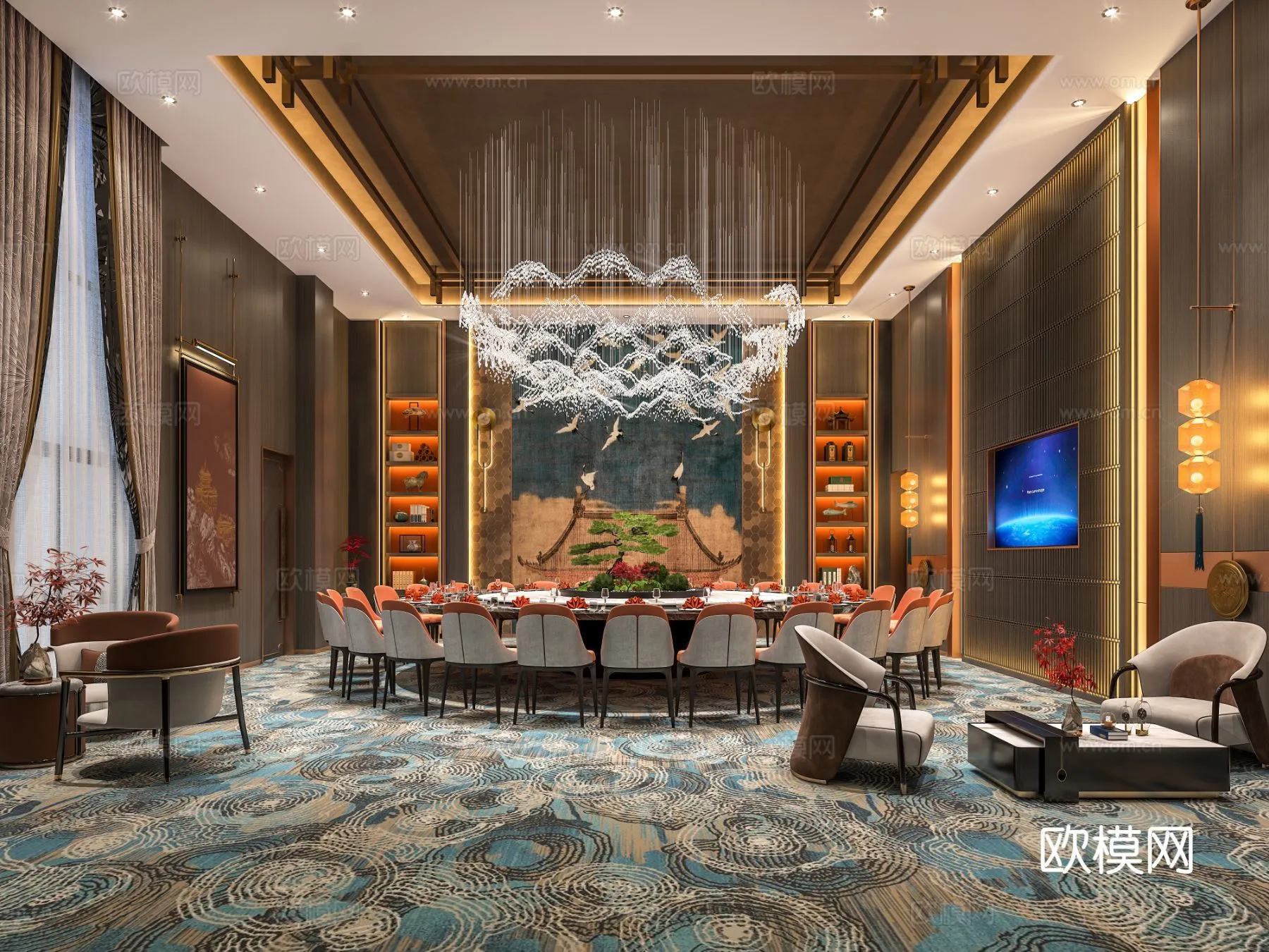 RESTAURANT & COFFEE SHOP – 3D Model For Interior Design – 10713 RESTAURANT & COFFEE SHOP – 3D Model For Interior Design – 10713