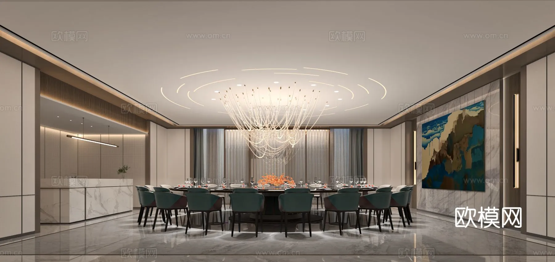 RESTAURANT & COFFEE SHOP – 3D Model For Interior Design – 10714 RESTAURANT & COFFEE SHOP – 3D Model For Interior Design – 10714