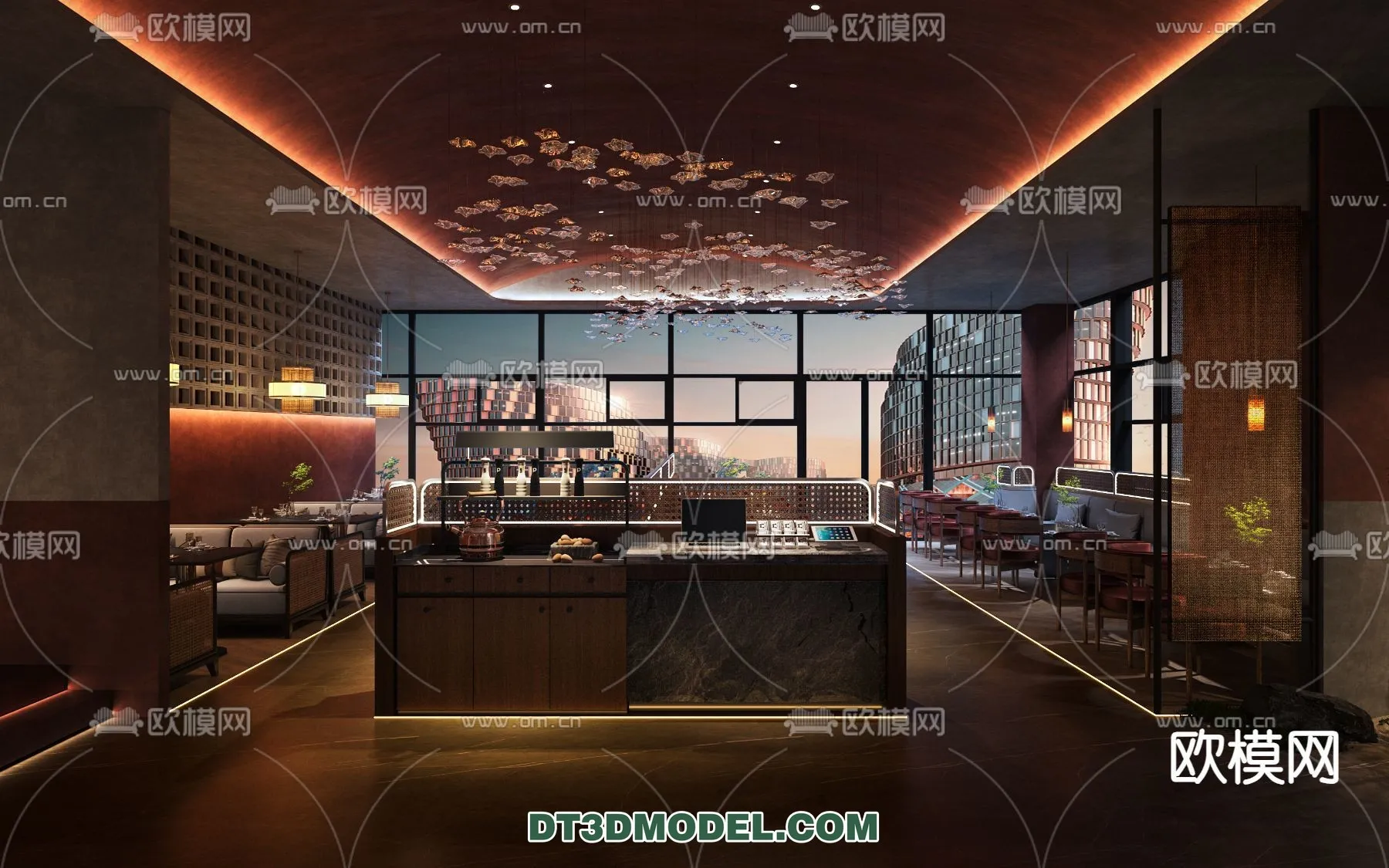 RESTAURANT & COFFEE SHOP – 3D Model For Interior Design – 2373 RESTAURANT & COFFEE SHOP – 3D Model For Interior Design – 2373