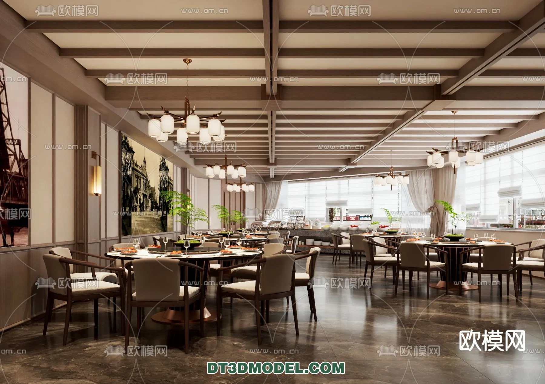 RESTAURANT & COFFEE SHOP – 3D Model For Interior Design – 2382 RESTAURANT & COFFEE SHOP – 3D Model For Interior Design – 2382