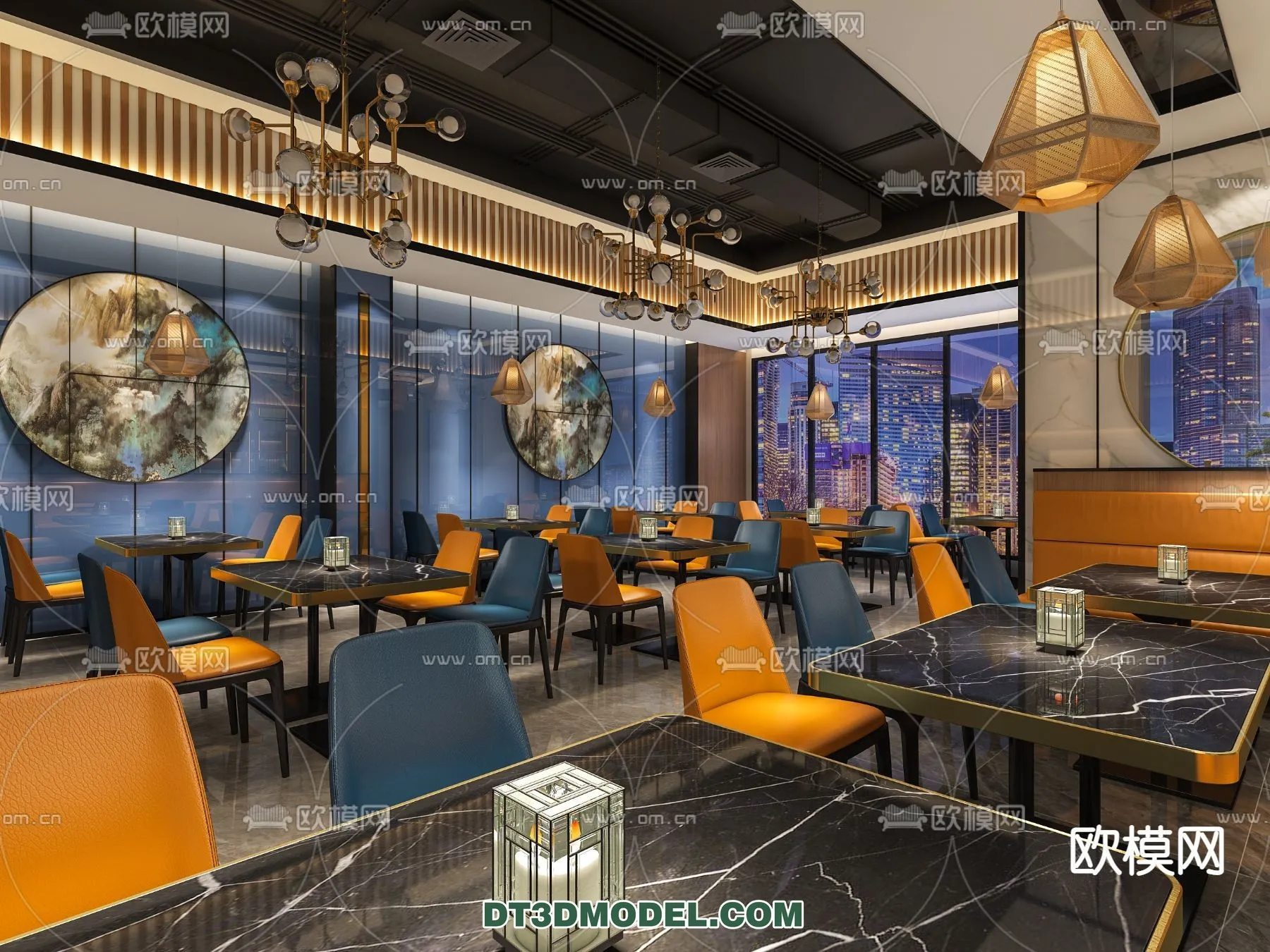 RESTAURANT & COFFEE SHOP – 3D Model For Interior Design – 2386 RESTAURANT & COFFEE SHOP – 3D Model For Interior Design – 2386