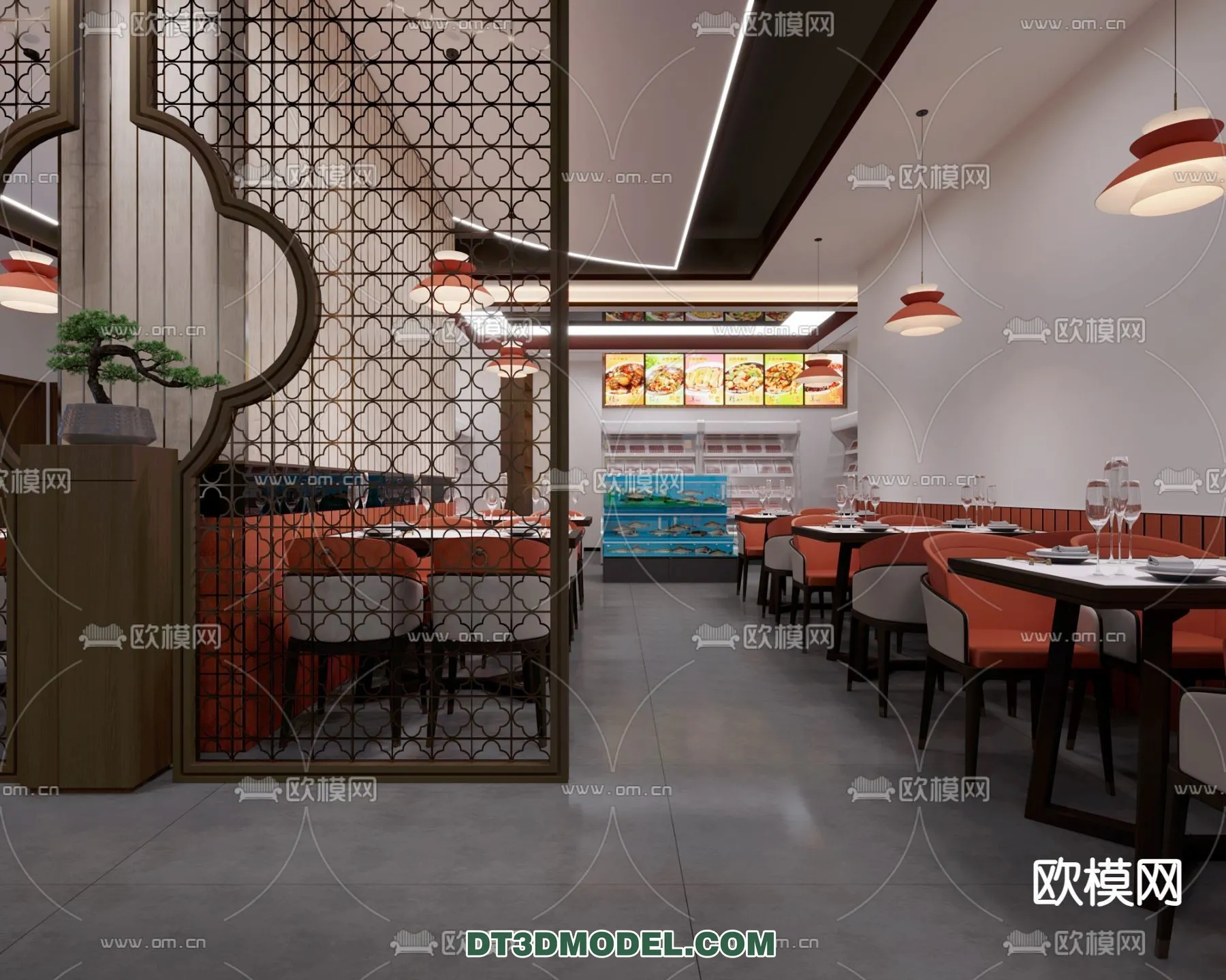 RESTAURANT & COFFEE SHOP – 3D Model For Interior Design – 2390 RESTAURANT & COFFEE SHOP – 3D Model For Interior Design – 2390
