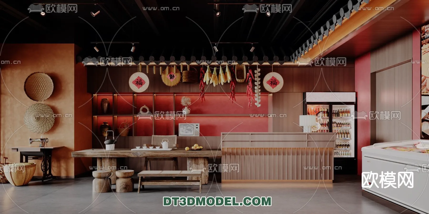 RESTAURANT & COFFEE SHOP – 3D Model For Interior Design – 2396 RESTAURANT & COFFEE SHOP – 3D Model For Interior Design – 2396